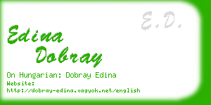 edina dobray business card